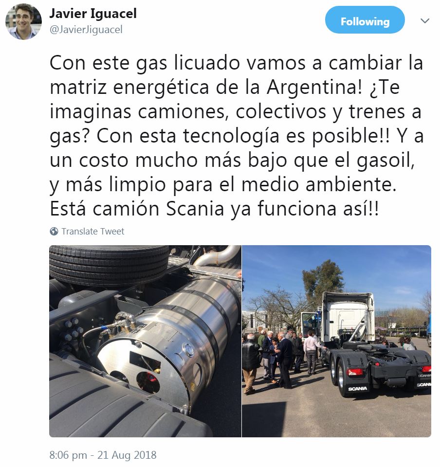 Tweet-ministro-javier-iguacel-camiones-scania-gnl