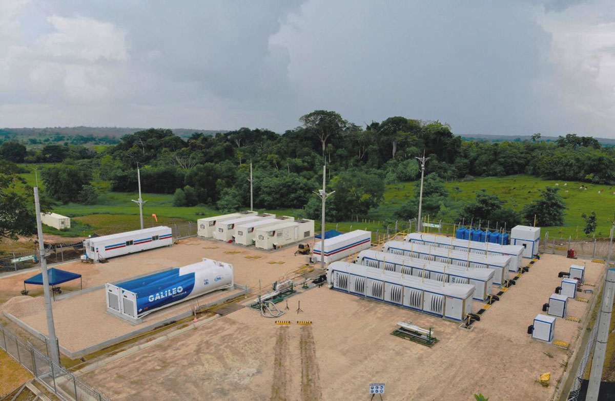 Small-scale LNG facility in Jobo: Cryobox LNG-Production Stations and cryogenic ISO containers provided by Galileo Technologies.